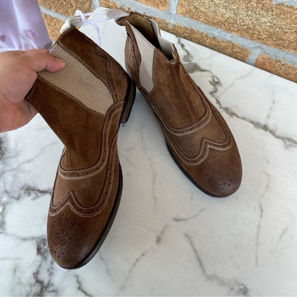 Calzoleria Toscana Wingtip chelsea boots 8.5 - Picture 14 of 14